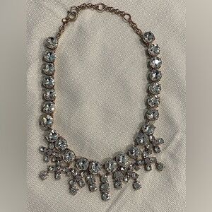 New Ann Taylor Vintage Bold Statement Crystal Sparkly Gem Necklace